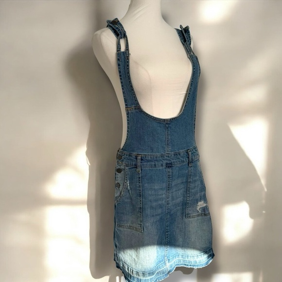 Dresses & Skirts - VTG overalls Denim Dress coastal cowgirl country western festival gardening S